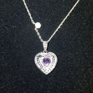 925 silver heart pendant necklace